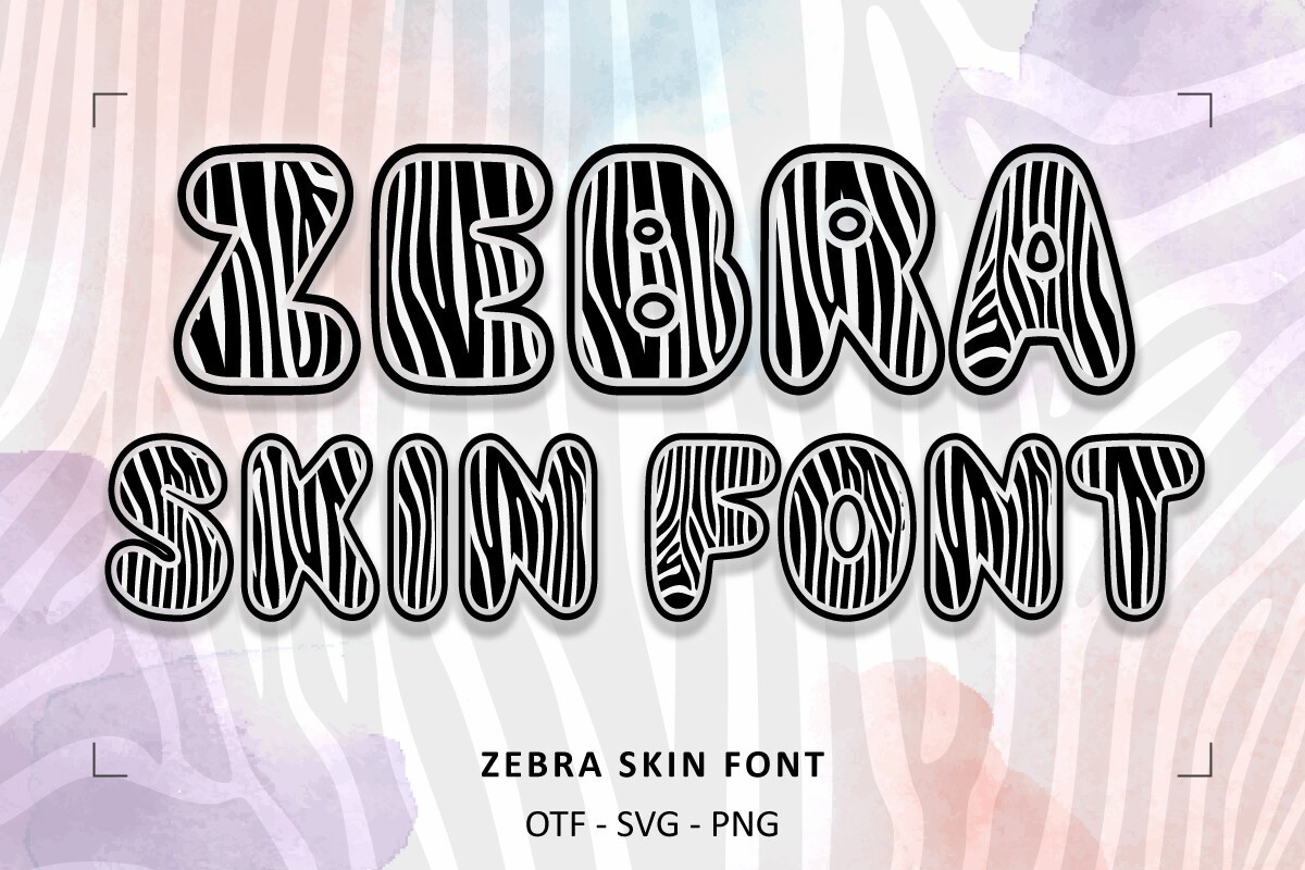 Пример шрифта Zebra Skin Regular