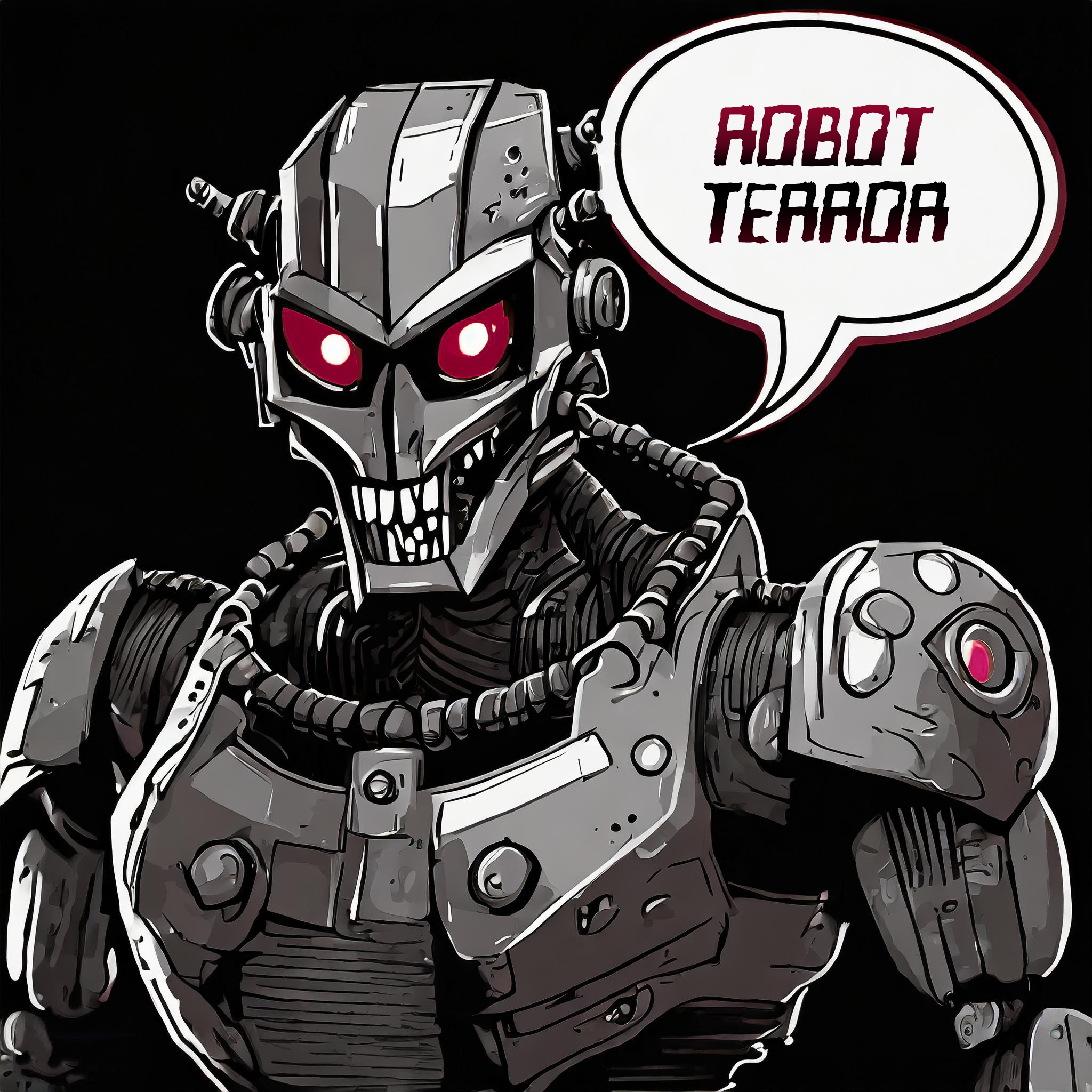Пример шрифта Robot Terror