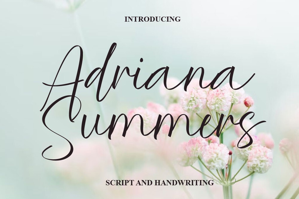 Пример шрифта Adriana Summers