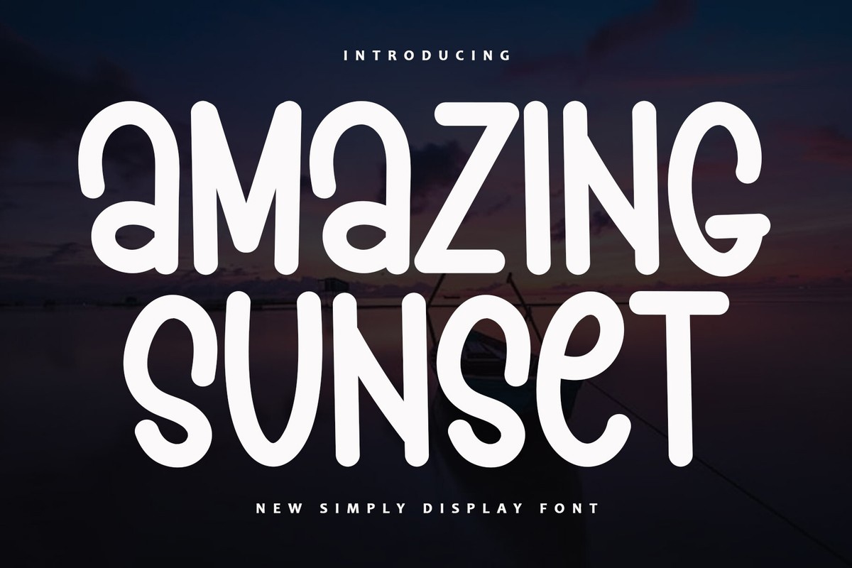 Пример шрифта Amazing Sunset