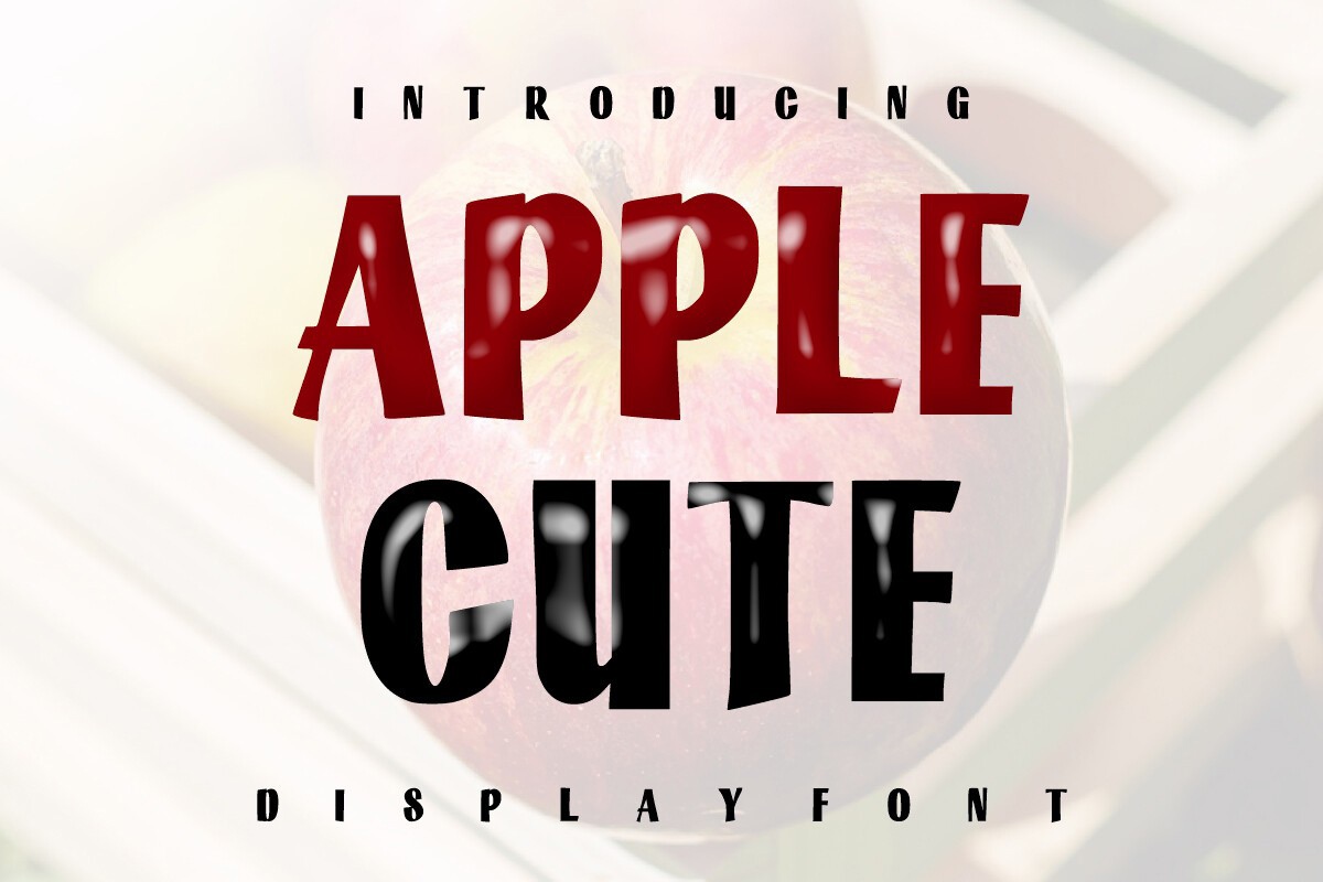 Пример шрифта Apple Cute