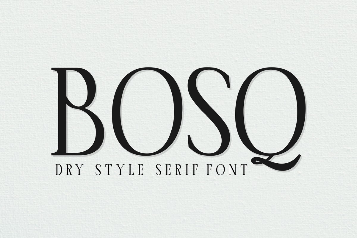 Пример шрифта Bosq