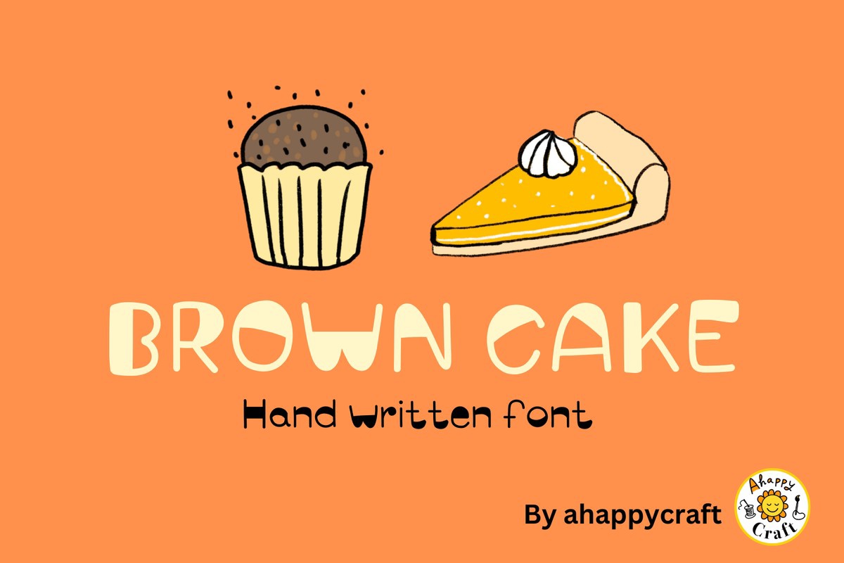 Пример шрифта Browncake