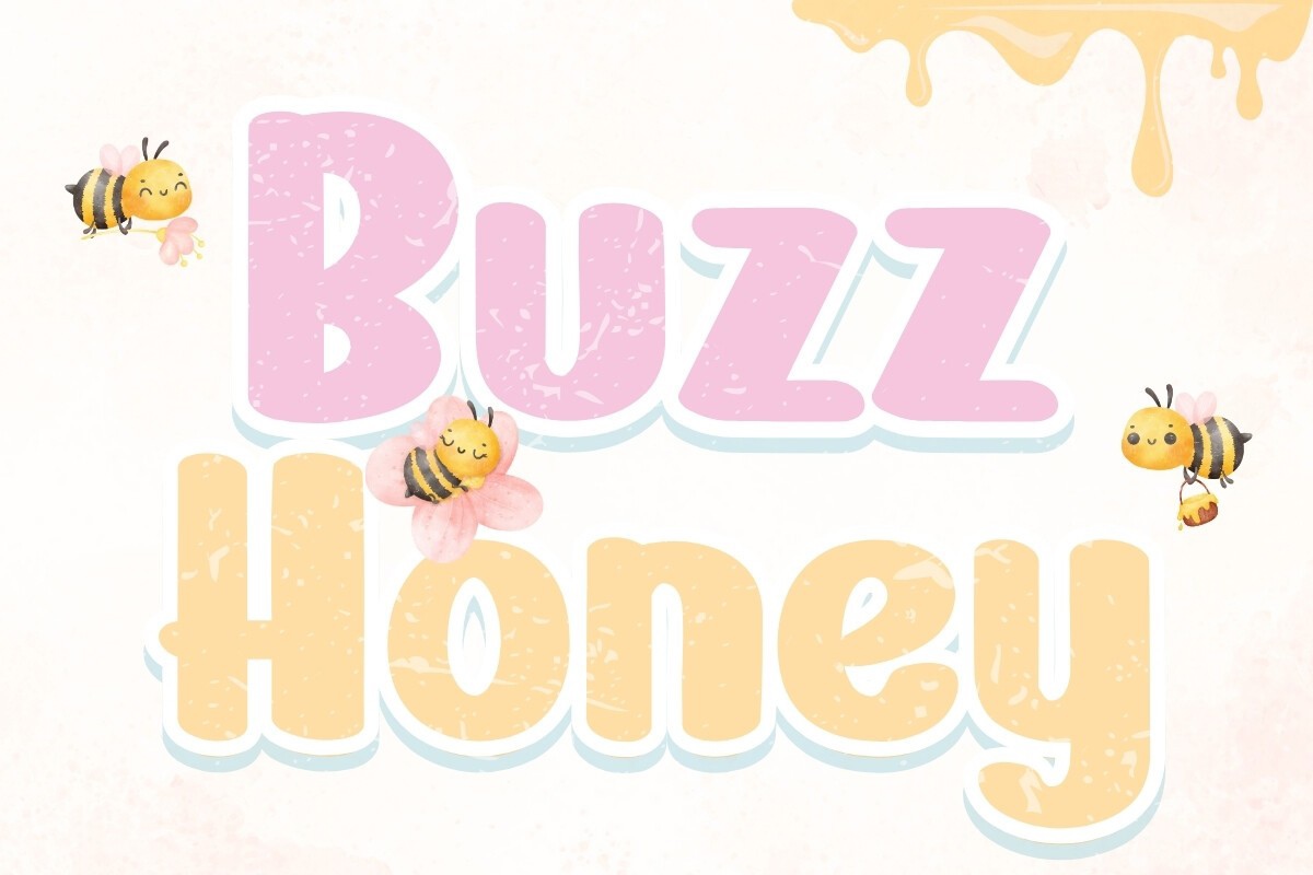 Пример шрифта Buzz Honey Regular