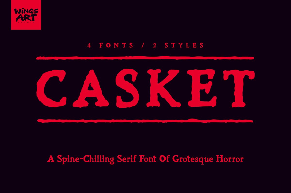 Пример шрифта Casket Regular