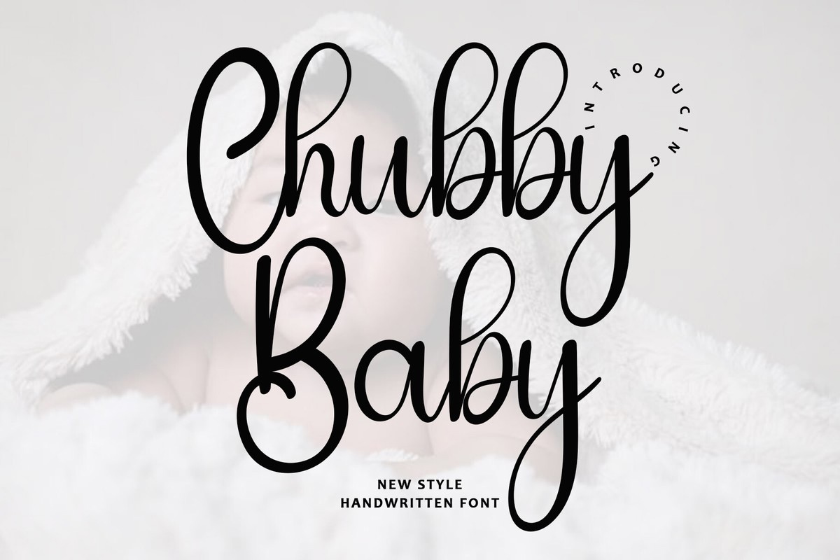 Пример шрифта Chubby Baby