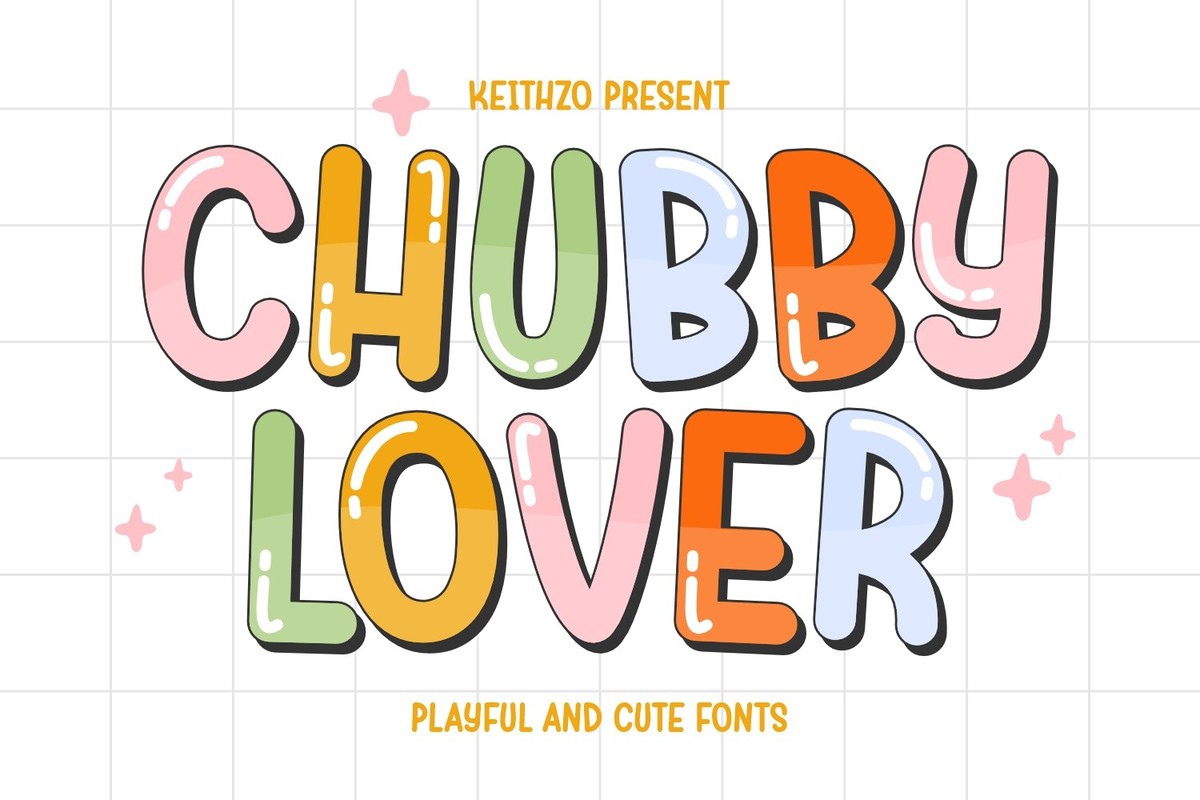 Пример шрифта Chubby Lover
