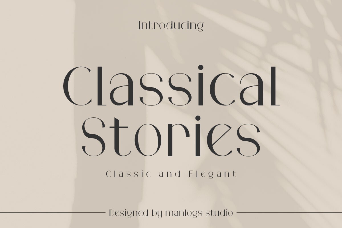 Пример шрифта Classical Stories