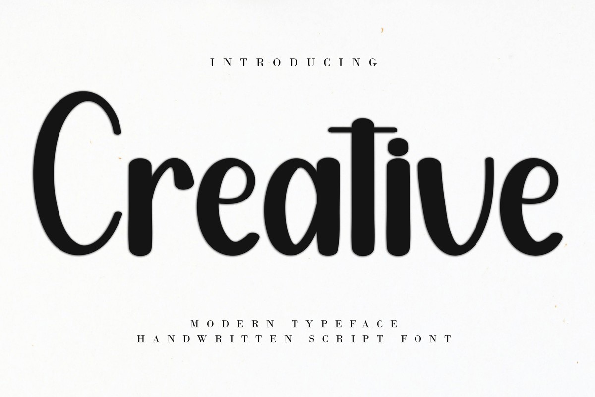 Пример шрифта Creative Regular