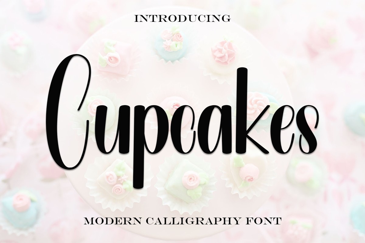 Пример шрифта Cupcakes