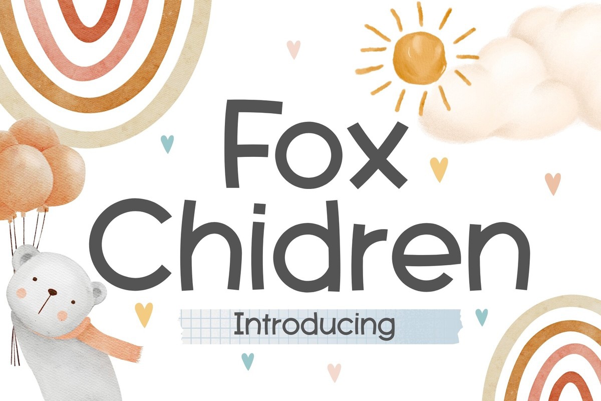 Пример шрифта Fox Chidren