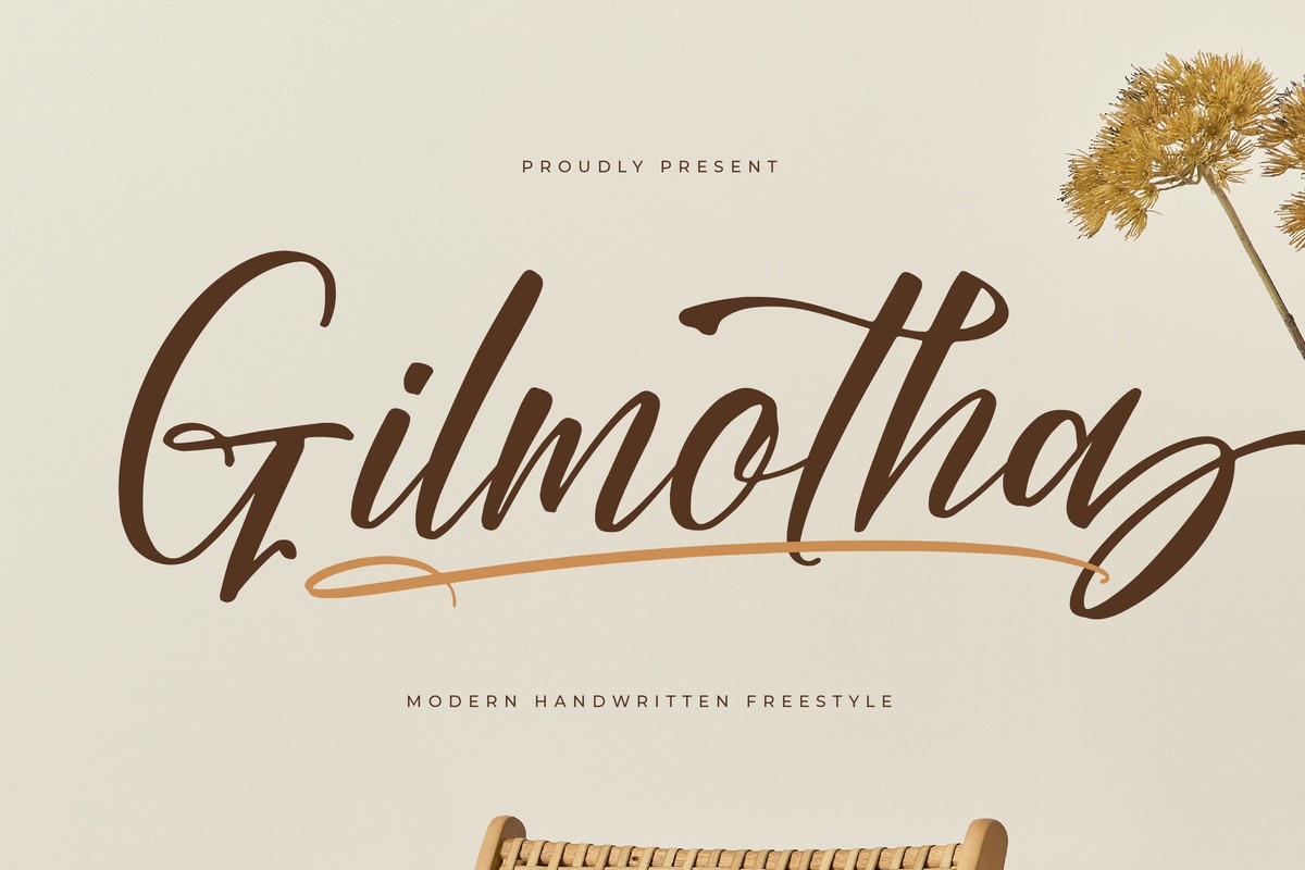 Пример шрифта Gilmotha