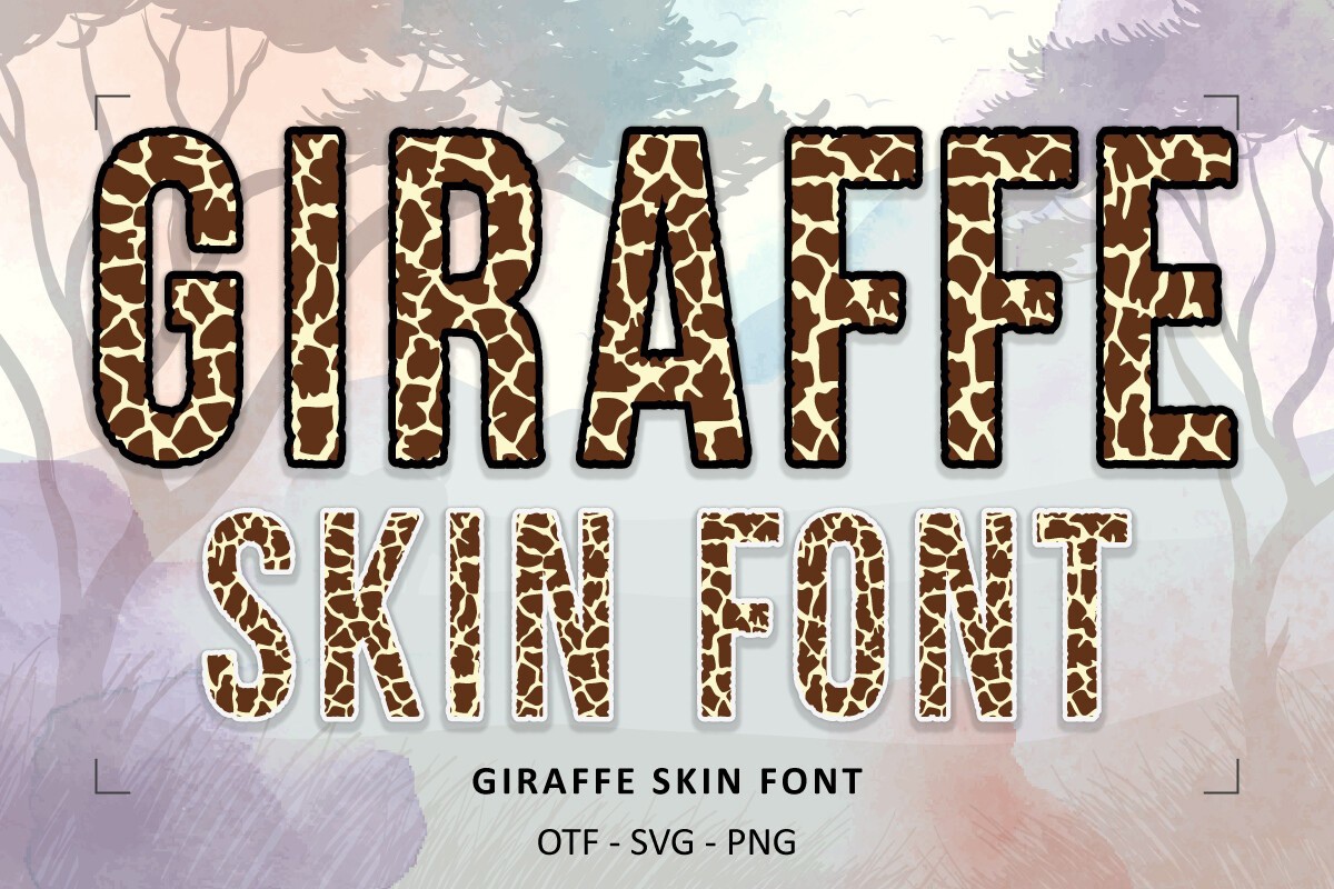 Пример шрифта Giraffe Skin