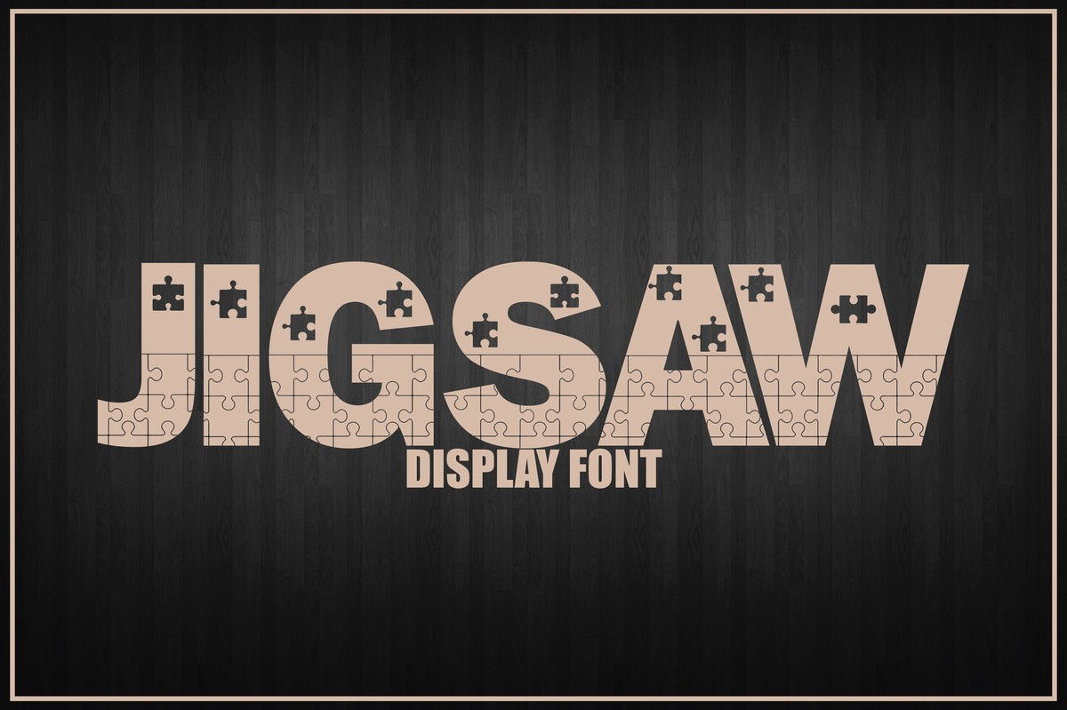 Пример шрифта Jigsaw