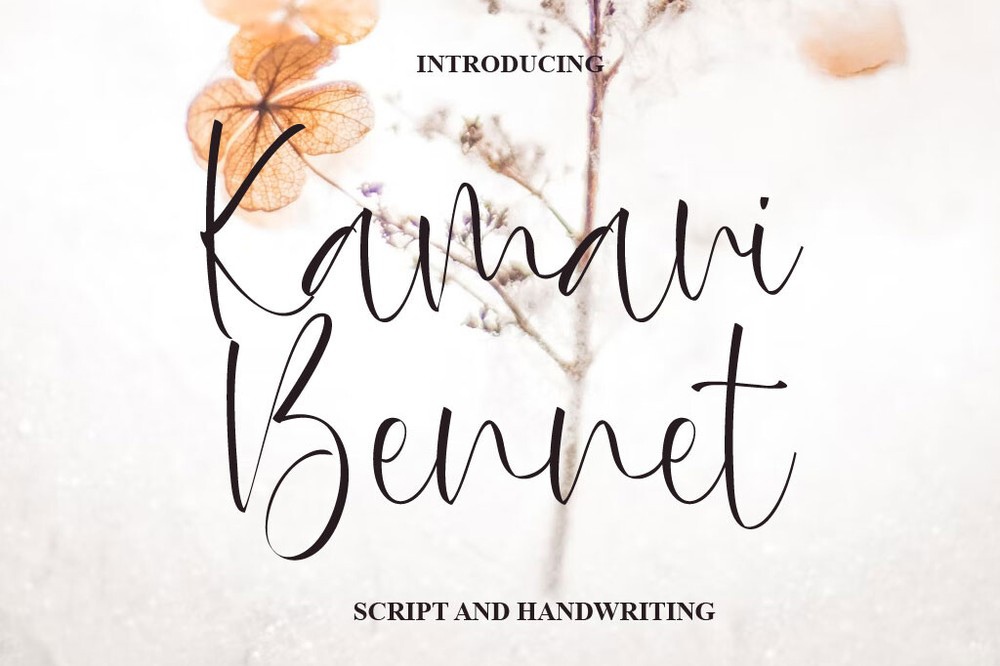 Пример шрифта Kamari Bennett