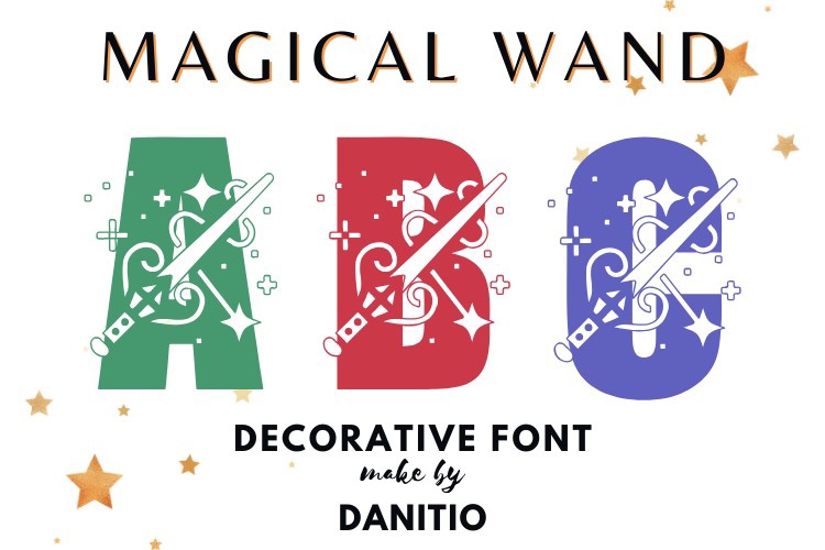 Пример шрифта Magical Wand