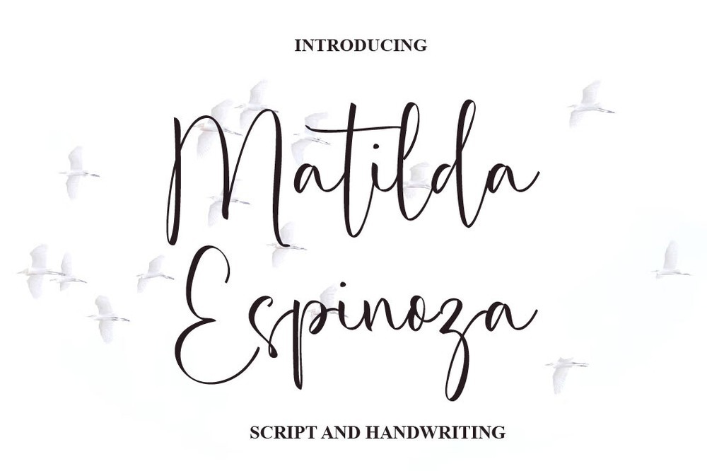 Пример шрифта Matilda Espinoza