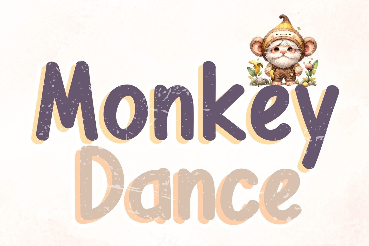 Пример шрифта Monkey Dance