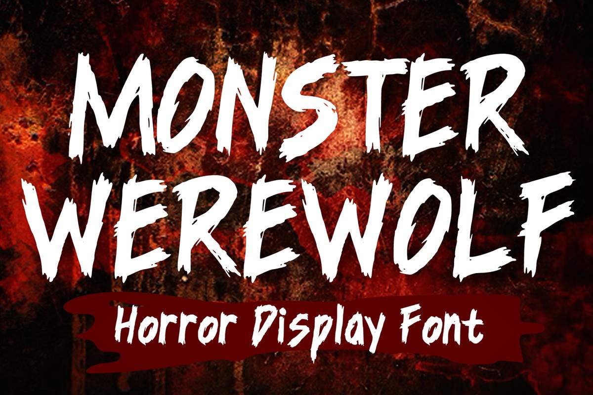 Пример шрифта Monster Werewolf 