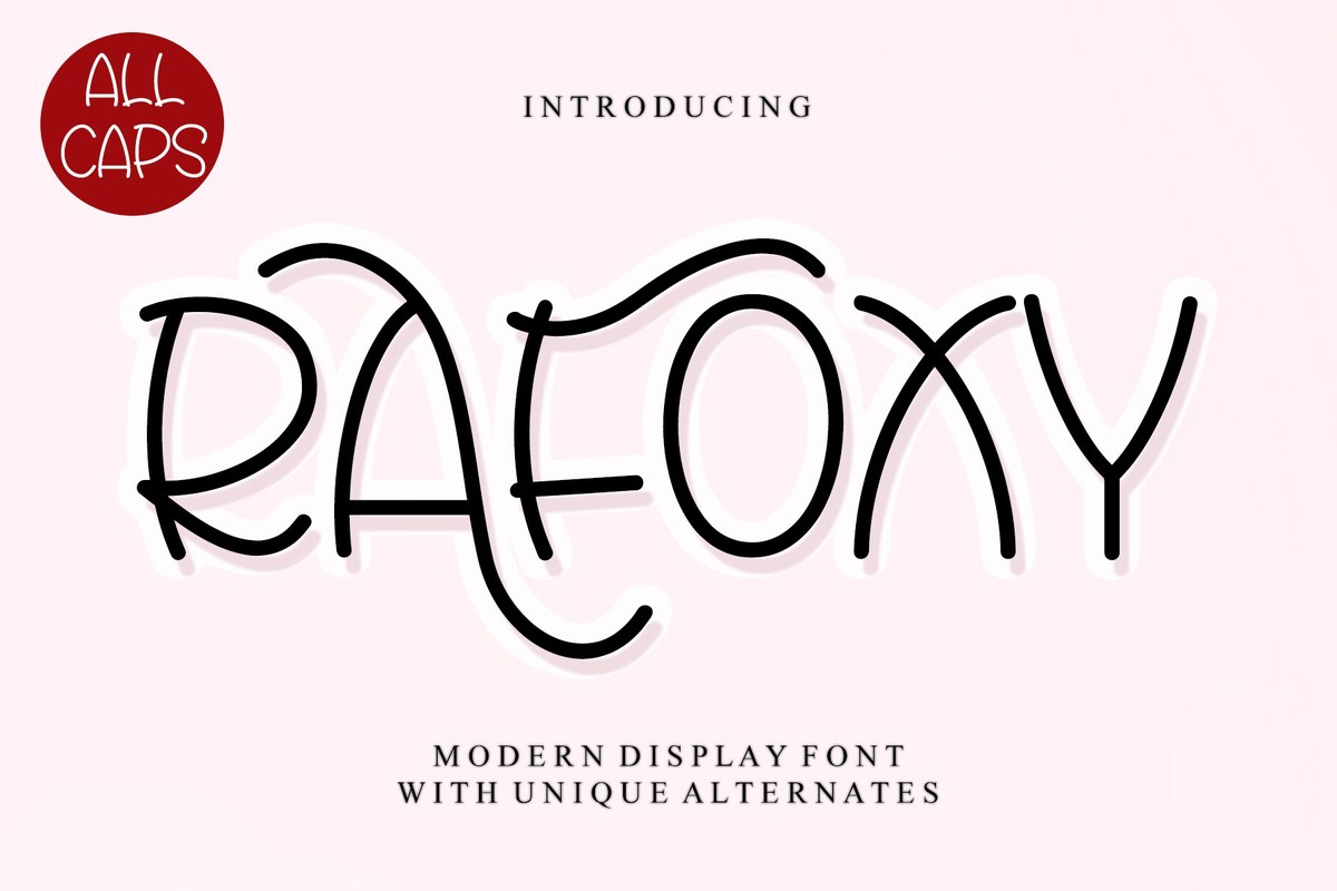 Пример шрифта Rafoxy