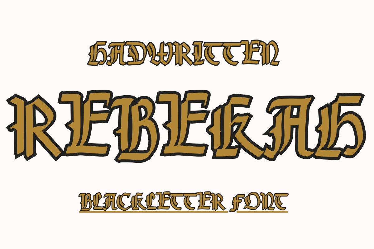 Пример шрифта Rebekah