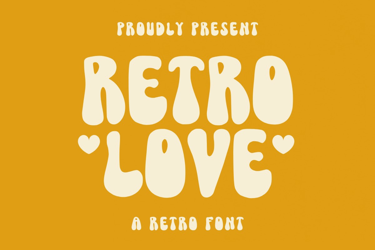 Пример шрифта Retro Love