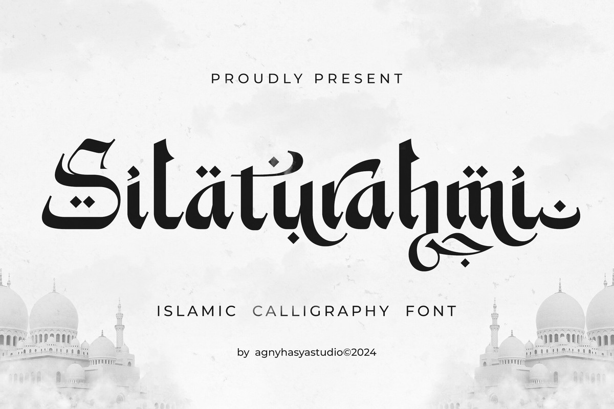 Пример шрифта Silaturahmi