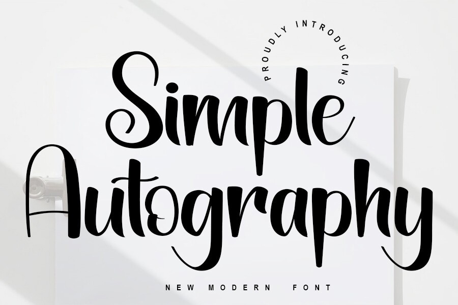 Пример шрифта Simple Autography Regular