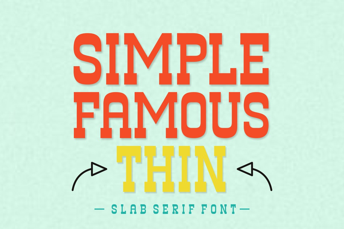 Пример шрифта Simple Famous Thin