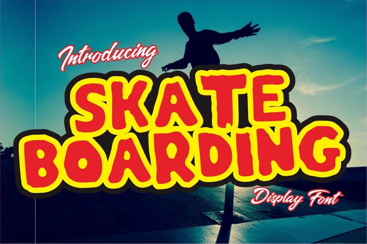 Пример шрифта Skateboarding