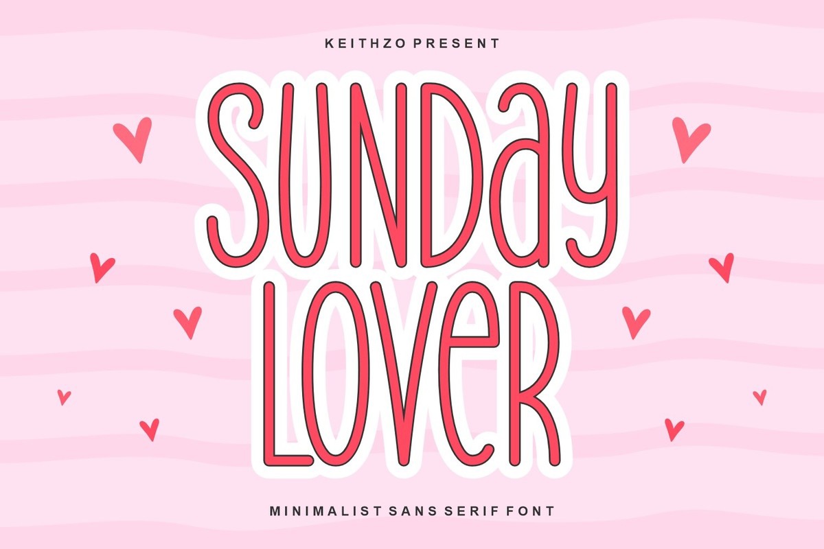 Пример шрифта Sunday Lover