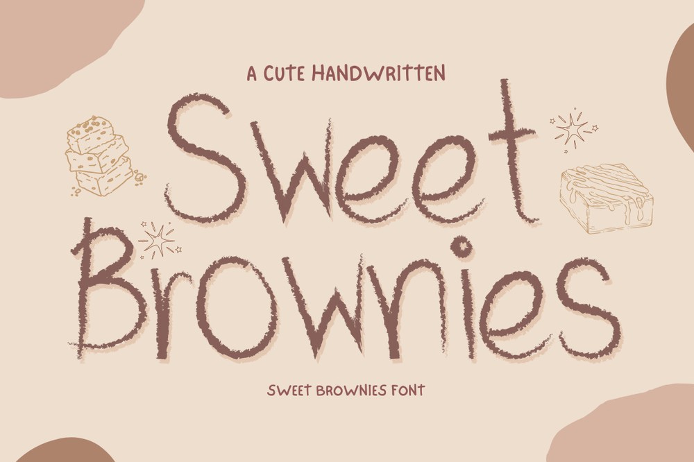 Пример шрифта Sweet Brownies Regular