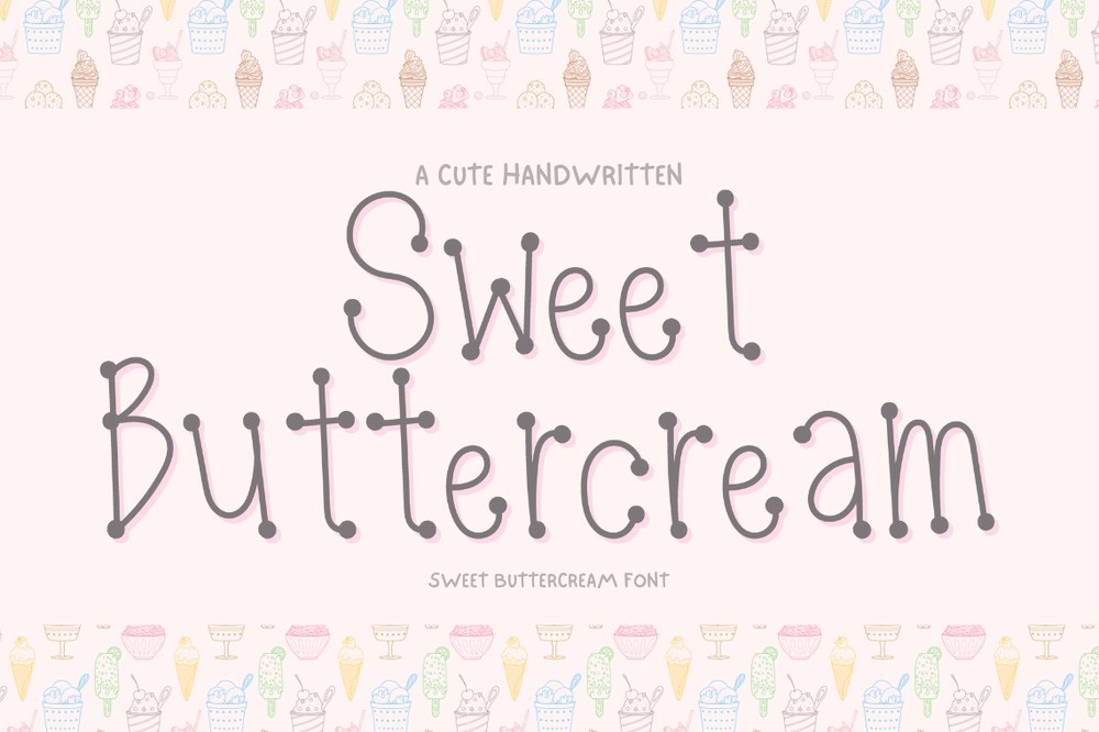 Пример шрифта Sweet Buttercream Regular