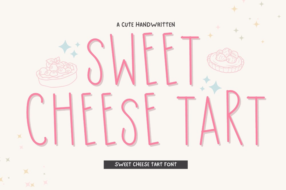 Пример шрифта Sweet Cheese Tart