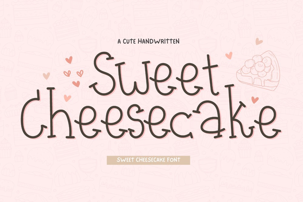 Пример шрифта Sweet Cheesecake