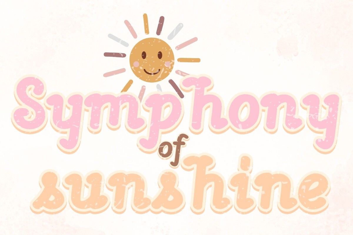 Пример шрифта Symphony of Sunshine