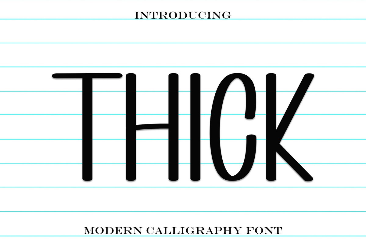 Пример шрифта Thick
