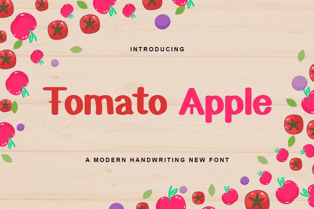 Пример шрифта Tomato Apple Regular