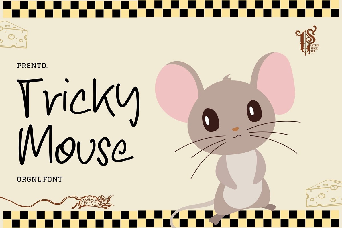 Пример шрифта Tricky Mouse