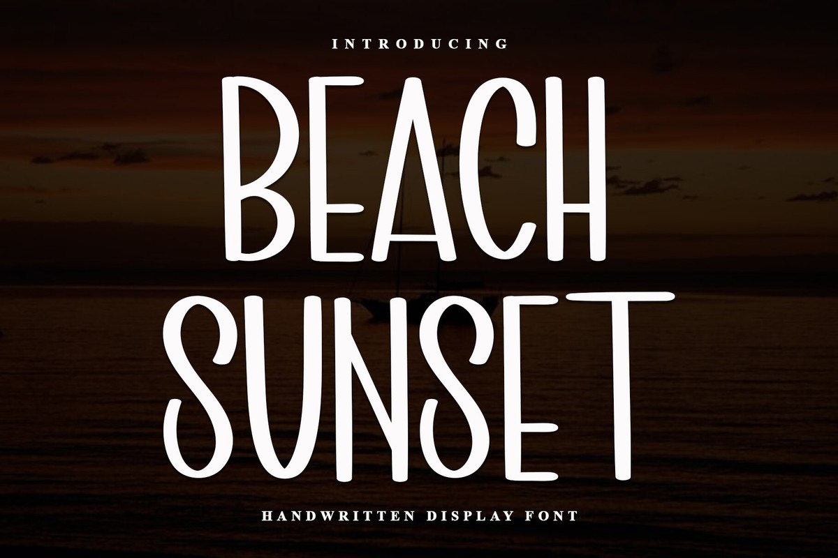 Пример шрифта Beach Sunset Regular