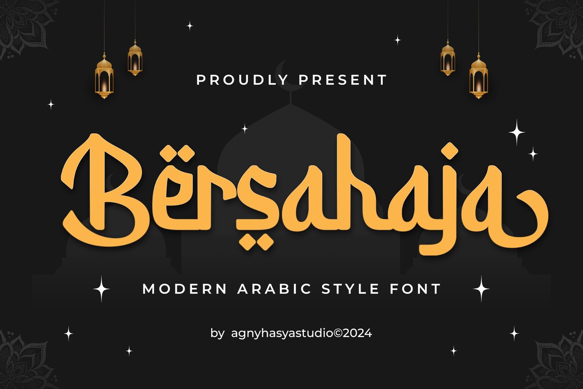 Пример шрифта Bersahaja