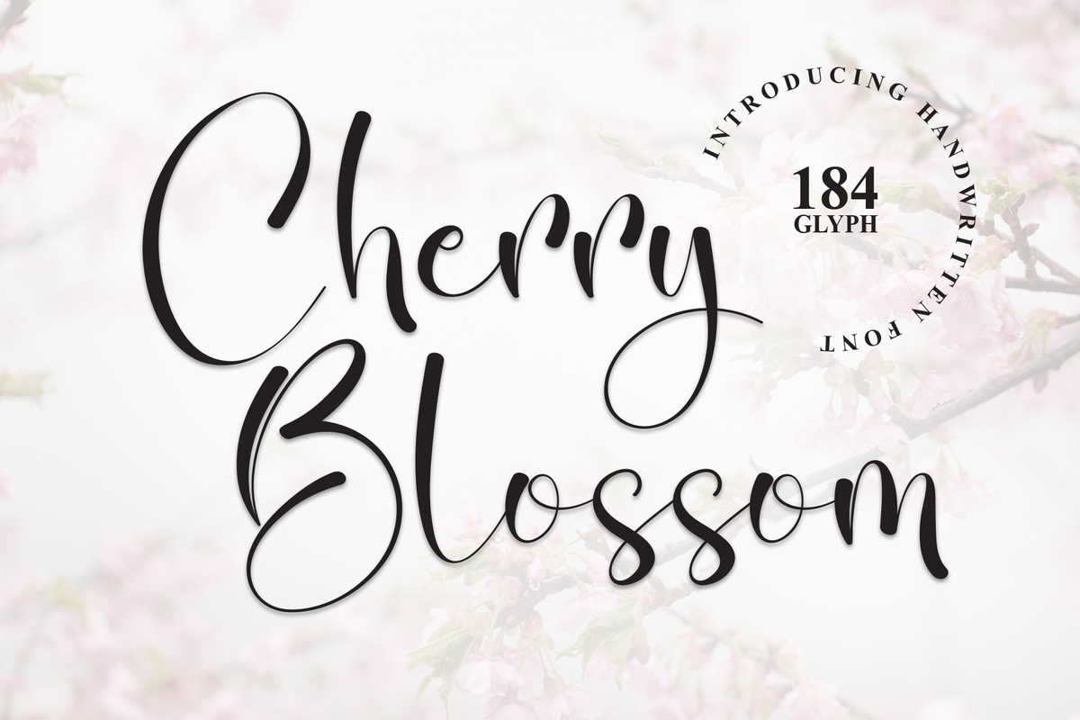 Пример шрифта Cherry Blossom Regular