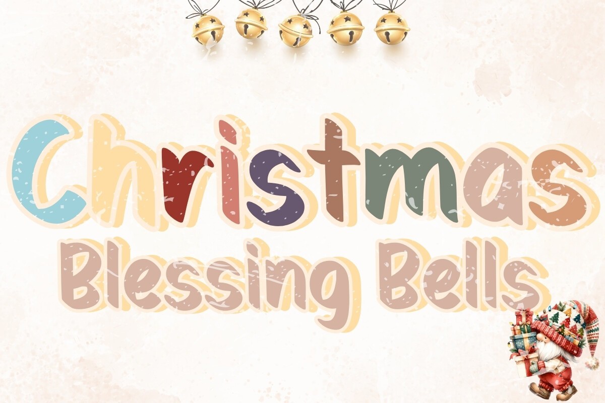 Пример шрифта Christmas Blessing Bells