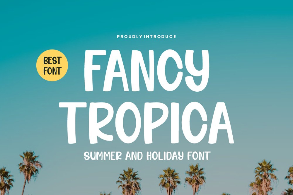 Пример шрифта Fancy Tropica