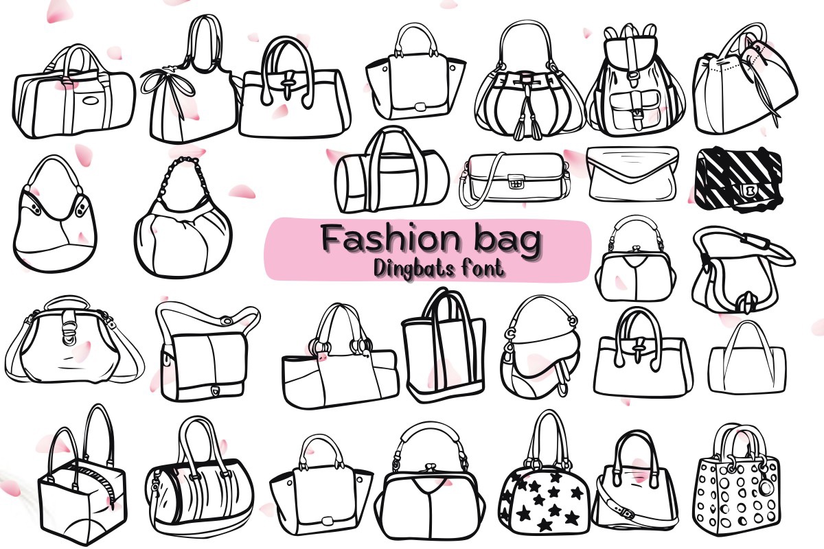 Пример шрифта Fashion Bag