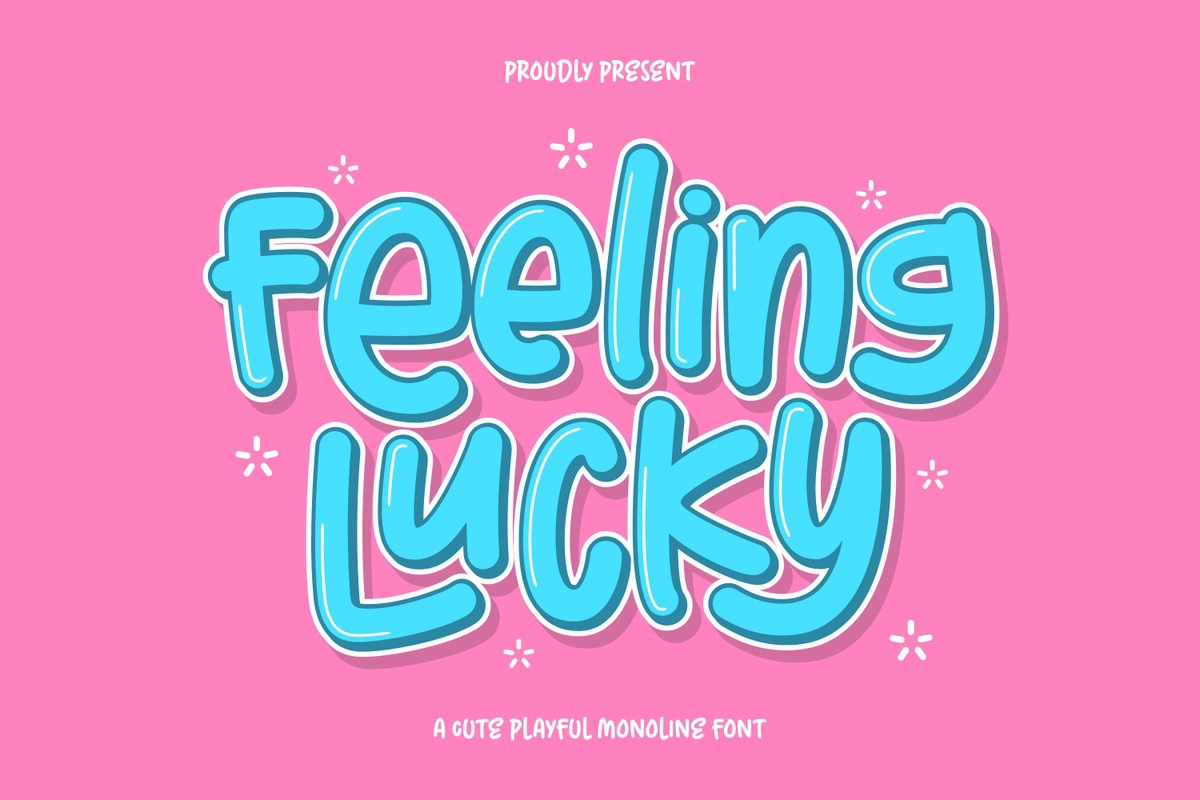 Пример шрифта Feeling Lucky