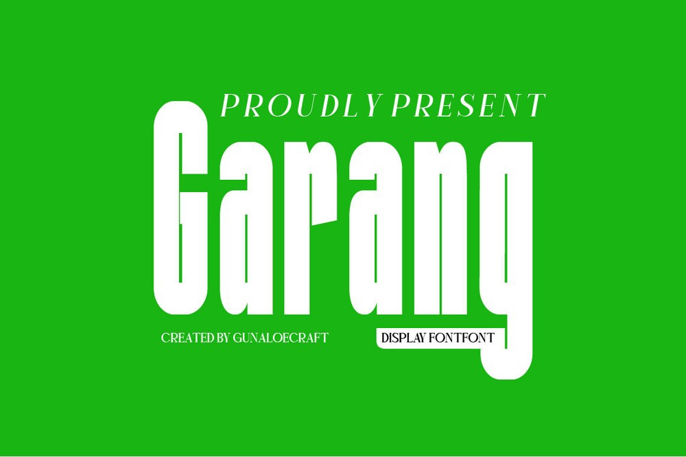 Пример шрифта Garang