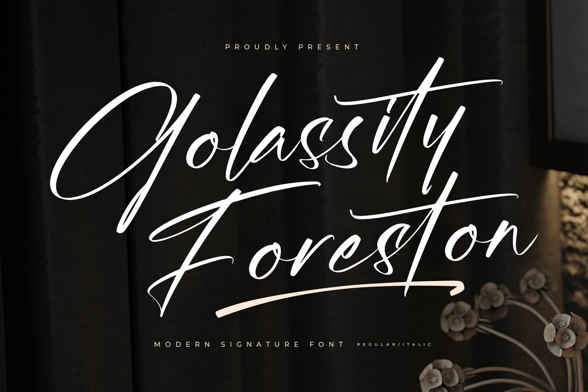 Пример шрифта Golassity Foreston