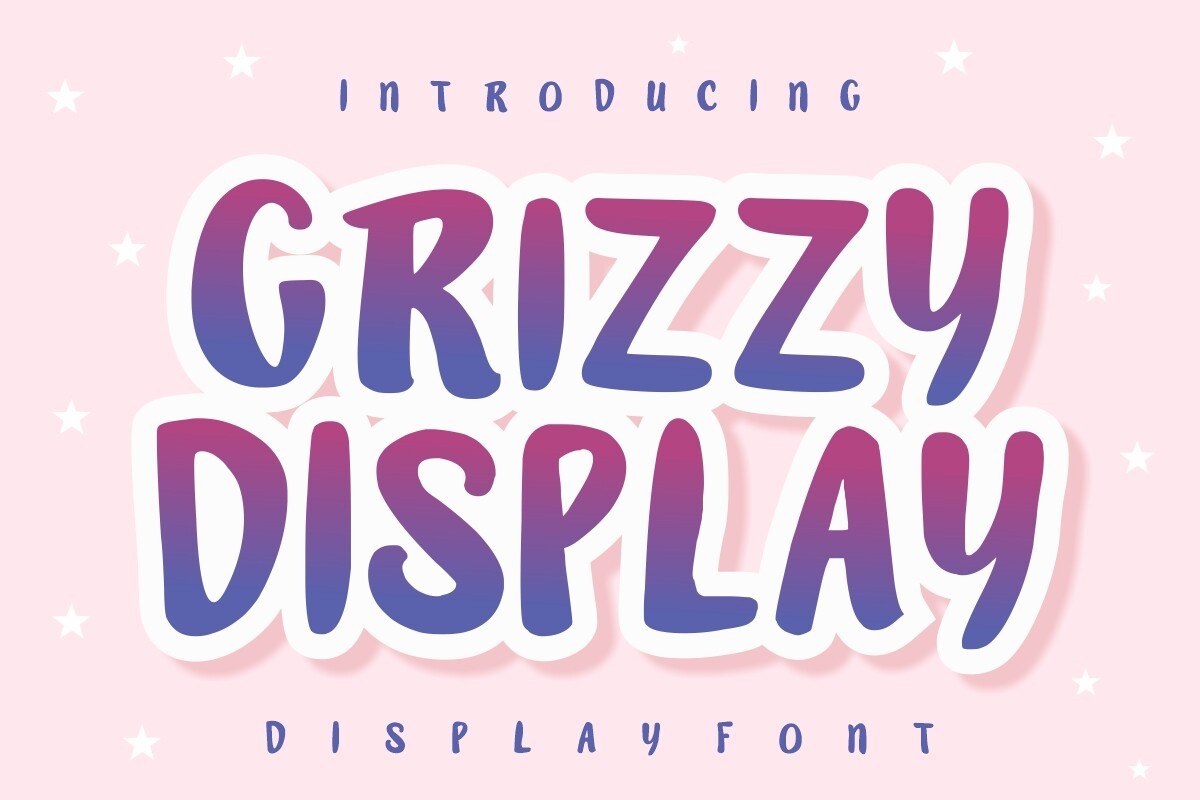 Пример шрифта Grizzy Display