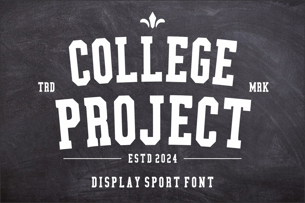 Пример шрифта College Project